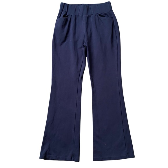 WILLIT Pants - Willit Women's Pull-On Flare Pants Women L Navy High Rise Stretch Pockets